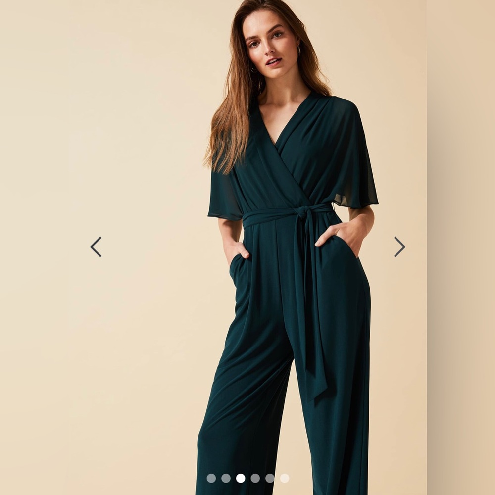 Phase Eight Munroe Jumpsuit in Rainforest sz 8